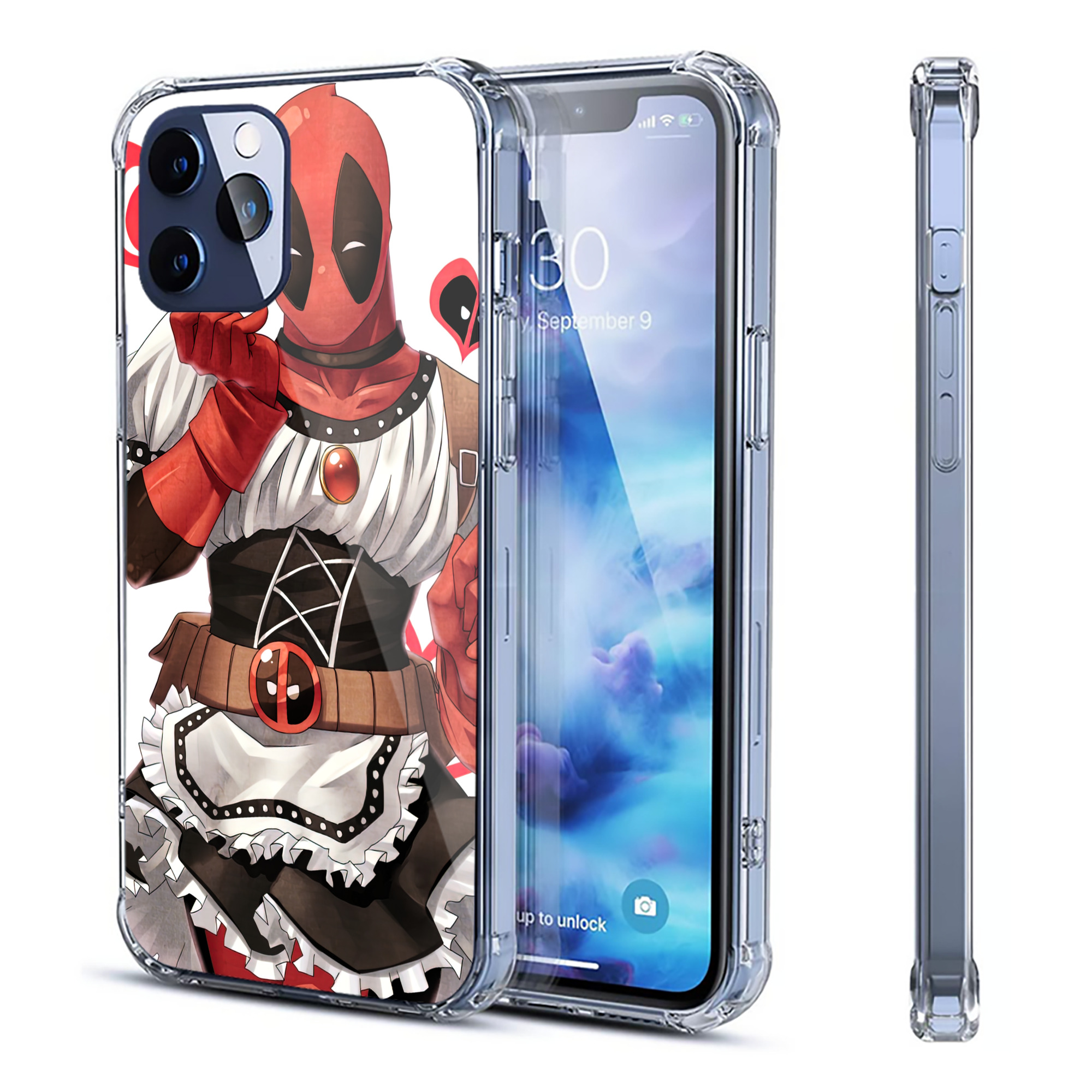 （画像用） Deadpool デッドプール 【iPhone 12シリーズ対応】透明スマホケース（クリアソフトケース）